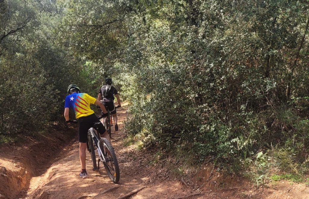 Ciclistas en la ruta de Sant Antoni Vilamajor