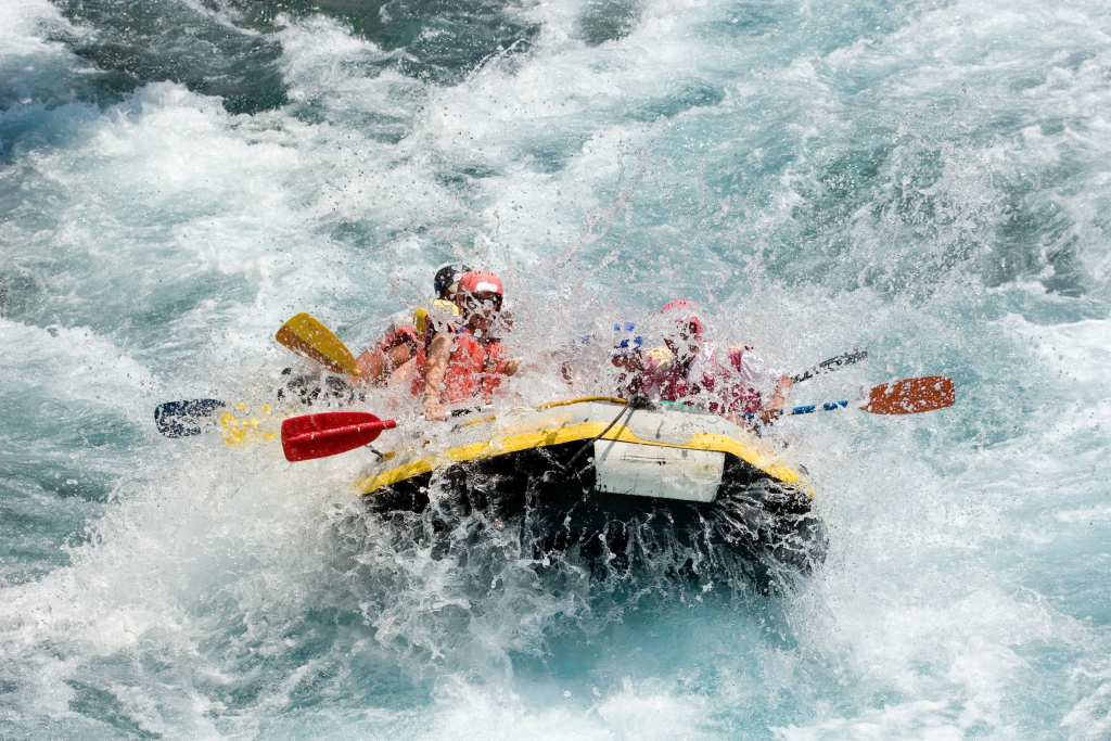 Rafting en la Noguera Pallaresa, Cataluña