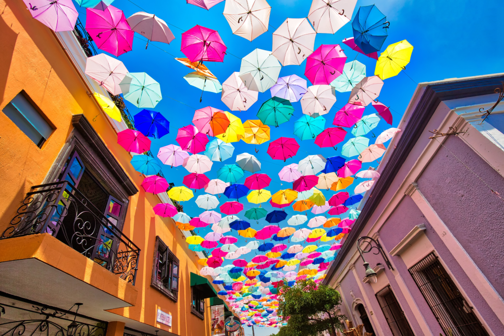 Decoraciones en las fiestas rurales en México