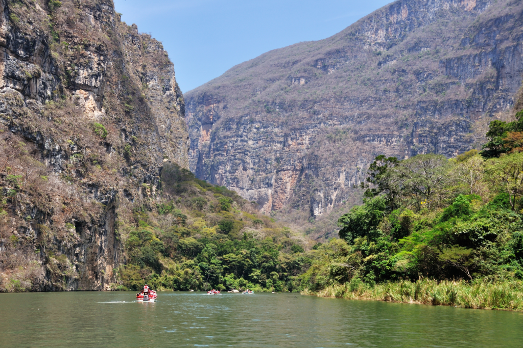 Zona de Cahuaré en el Cañón del Sumidero (Chiapas)