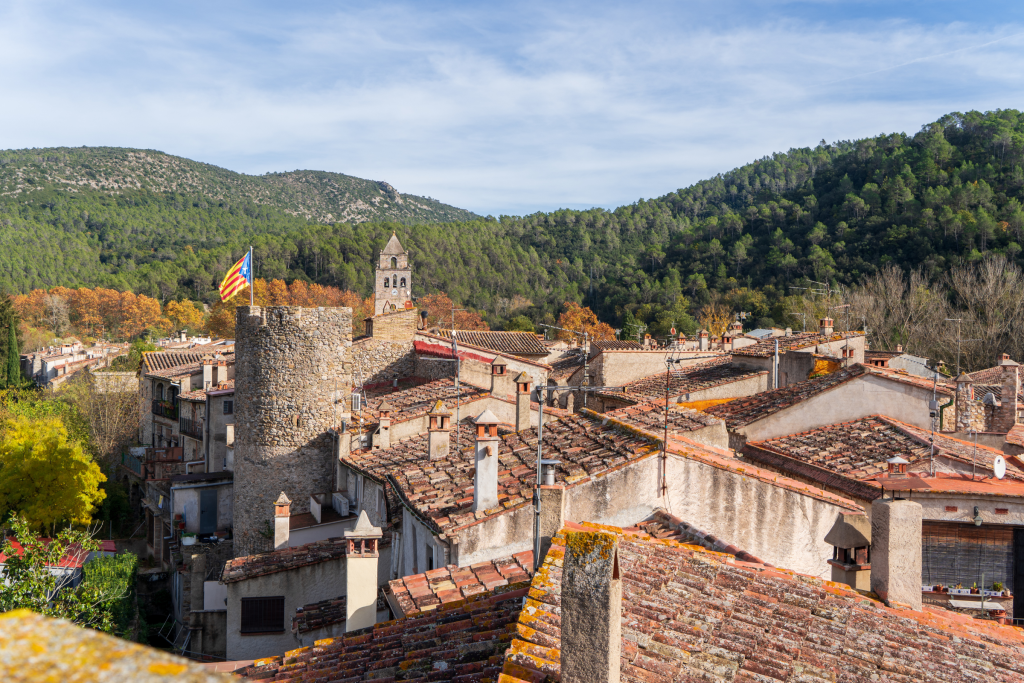 Paisaje del pueblo de Sant Llorenç de la Muga
