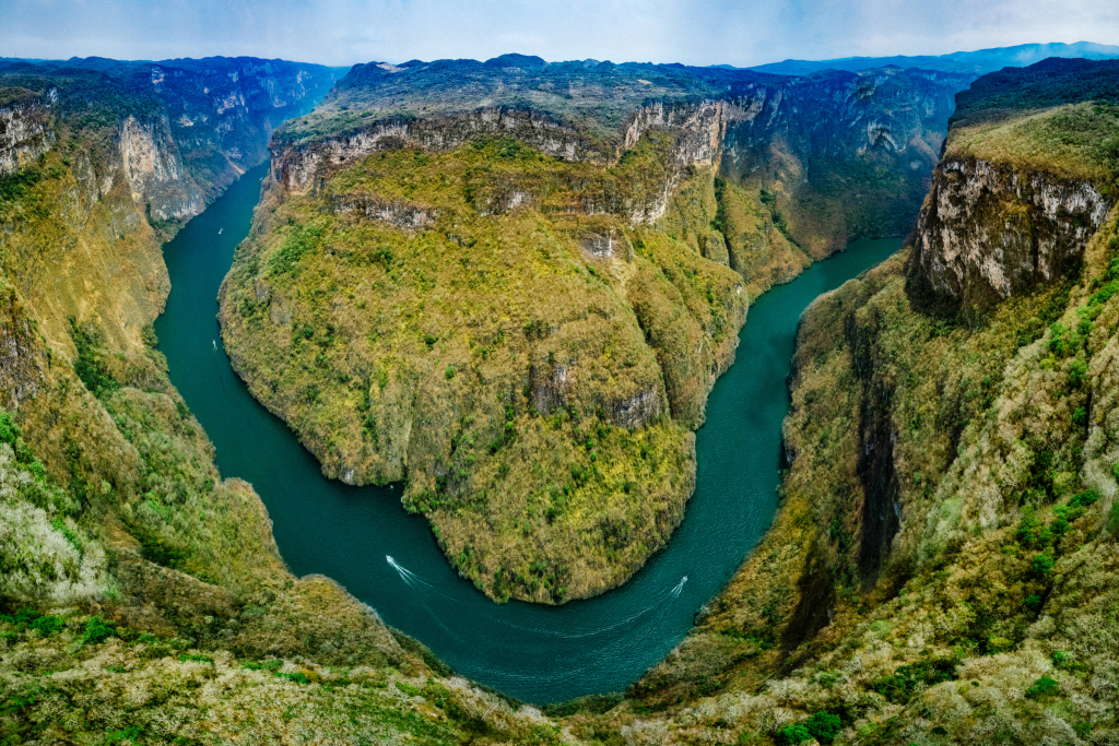 Vistas panorámicas del Cañón del Sumidero (Chiapas)